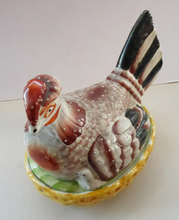 Load image into Gallery viewer, Antique Staffordshire Hen on Nest / Hen on Basket Lidded Dish

