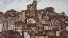 Load image into Gallery viewer, Valerie Thornton Hill Village Navarre Etching and Aquatint Signed 1977
