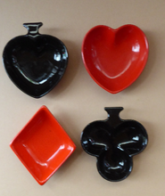 Load image into Gallery viewer, Rare CARLTON WARE Set of 1960s Ceramic Playing Card Suite Dishes

