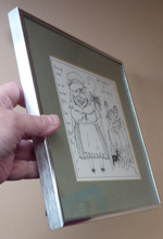 Load image into Gallery viewer, Cartoon Caricature Drawing by Willie Rushton. Fay Weldon Subject 
