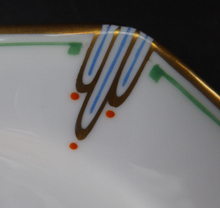 Load image into Gallery viewer, Early PARAGON Bone China ART NOUVEAU Pattern Trio:  Tea Cup &amp; Saucer, plus side plate. Beautiful and Rare
