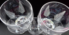 Load image into Gallery viewer, Rarer Set of Five STUART CRYSTAL WOODCHESTER Gin &amp; Tonic Glasses. With Engraved Fern Design. Signed
