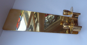 1960s Danish Dantorp Polished Brass Double Candle Wall Sconce