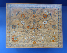 Load image into Gallery viewer, Antique 1930s Sewing Box with Original Folk Art Pen and Ink Decorations
