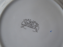 Load image into Gallery viewer, ROYAL COMMEMORATIVE 1937. Rare &amp; Unusual Foley Bone China Trio to Celebrate the Coronation of George VI
