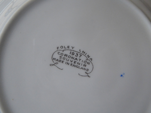 ROYAL COMMEMORATIVE 1937. Rare & Unusual Foley Bone China Trio to Celebrate the Coronation of George VI