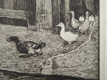 Load image into Gallery viewer, Antique Print Mealtime. Fishwife Feeding the Ducks by Robert Walker Macbeth
