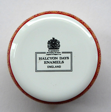 Load image into Gallery viewer, Vintage Halcyon Days Enamels Christmas Box. Santa Visiting Children at Christmas. Excellent Condition
