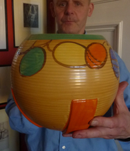 Load image into Gallery viewer, MYOTT POTTERY Ball Vase. Stunning &amp; Exceptionally Large 1930s Art Deco Art Pottery. Hand Painted

