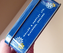Load image into Gallery viewer, Cute Little Vintage 1960s SNOWMAN CAROL SINGING Christmas Waller &amp; Hartley Toffee Tin
