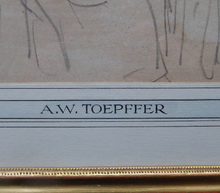 Load image into Gallery viewer, 19th Century Pencil Drawing by Wolfgang Adam TOEPFFER (1766 - 1847) Switzerland. Sheet of Figure Studies

