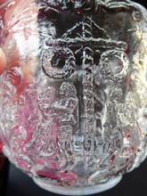 Load image into Gallery viewer, Vintage KOSTA BODA Crystal Glass Christmas Skal Bowl by Artiste Kjell Engman with Swedish Folklore Pattern
