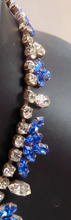 Load image into Gallery viewer, 1950s Vintage Hollywood Style Diamante Faux Sapphire Necklace
