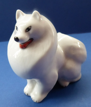 Load image into Gallery viewer, Cute &amp; Rarer Vintage USSR Lomonosov Figurine. Little White Spitz or Samoyed Dog
