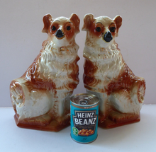 Load image into Gallery viewer, Victorian Bo&#39;ness Chimney Spaniels Dogs Antique Staffordshire Wally Dugs
