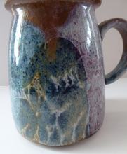 Load image into Gallery viewer, British STUDIO POTTERY. Large Mug with Abstract Floral Motifs. Crich Pottery (Diana Worthy)
