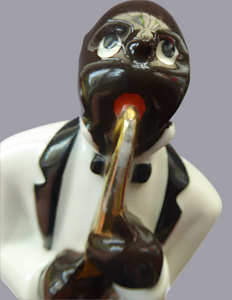 Very Rare ROBJ Collection ART DECO French Jazz Band Saxophone Player Figurine; c 1928