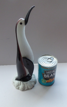Load image into Gallery viewer, Large Vintage MURANO Glass Penguin Standing on a Block of Ice. Height 12 inches

