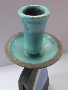 Studio Pottery Candlestick by Ian Kinnear Oathlaw Pottery
