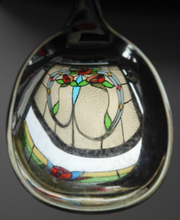 Load image into Gallery viewer, Vintage NORWEGIAN SILVER 830s Brodrene Lohne ELVESTER Small Serving Spoon; c 1900s Rare Scandinavian Silverware
