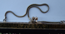 Load image into Gallery viewer, Vintage 1940s PETIT POINT Tapestry Handbag or Evening Bag. Unusual EGYPTIAN Motif on the Frame. Excellent Condition
