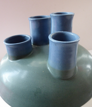 Load image into Gallery viewer, Brutalist Art Pottery Sculptural Flying Saucer Vase
