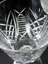 Load image into Gallery viewer, Large PAIR Waterford Crystal GOBLETS: CLARE Pattern. Largest Size Vintage Water / Wine Glasses

