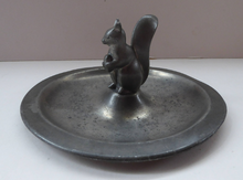 Load image into Gallery viewer, 1930s JUST ANDERSEN Danish Pewter Dish with Finely Modelled Squirrel Centrepiece
