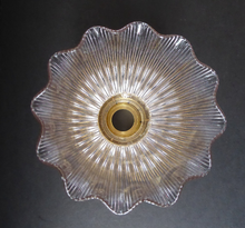Load image into Gallery viewer, ANTIQUE Edwardian HOLOPHANE Ribbed Glass Lamp Shade
