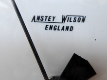 Load image into Gallery viewer, Vintage 1970s ANSTEY &amp; WILSON Abstract Black and White Wall Clock. Good Vintage Condition. Battery Operated
