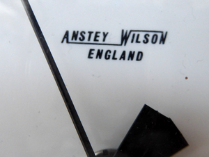 Vintage 1970s ANSTEY & WILSON Abstract Black and White Wall Clock. Good Vintage Condition. Battery Operated