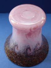 Load image into Gallery viewer, 1930s Monart Glass Vase with Gold Aventurine Flakes
