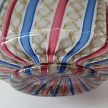 Load image into Gallery viewer, Salviati Murano Glass Latticino Zanfirico Glass Finger Bowl
