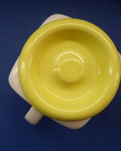 Load image into Gallery viewer, 1950s BRISTOL POTTERY Kitchen Canister or Storage Jar. Vintage Old Delft Tulip Design with Carrying Handle. No Lettering
