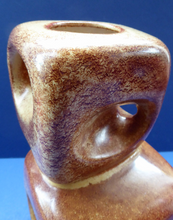 Load image into Gallery viewer, BERTONCELLO 1960s Italian Space Age Sculptural Chimney Vase with Holes. Large Example. Drunken Bricklayer Style
