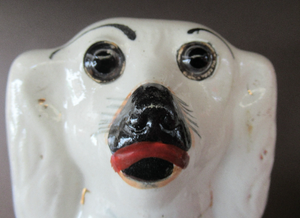 Antique Staffordshire Dogs Chimney Spaniels / Wally Dugs