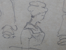 Load image into Gallery viewer, 19th Century Pencil Drawing by Wolfgang Adam TOEPFFER (1766 - 1847) Switzerland. Sheet of Figure Studies
