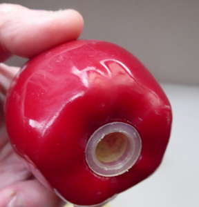 KITSCH 1960s Plastic Red Apples in a Basket Plastic Salt and Pepper Set