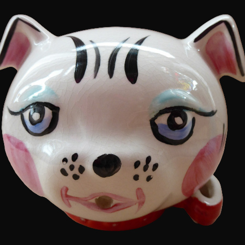 1950s / 1960s ARTHUR WOOD Wall Hanging or String Dispenser. In the Shape of the Head of a Stylised Dog