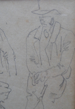 Load image into Gallery viewer, 19th Century Pencil Drawing by Wolfgang Adam TOEPFFER (1766 - 1847) Switzerland. Sheet of Figure Studies

