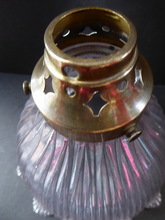 Load image into Gallery viewer, ANTIQUE Edwardian HOLOPHANE Ribbed Glass Lamp Shade
