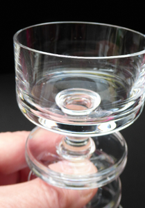 Stylish 1970s SHERINGHAM WEDGWOOD GLASS Clear Candlestick by Stennett-Wilson. 5 inches High
