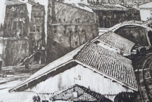 Load image into Gallery viewer, SCOTTISH Art. Original Etching / Drypoint by MUIRHEAD BONE (1876-1953). Railway Sheds, Marseilles; 1937. Pencil Signed
