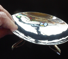 Load image into Gallery viewer, 1960s SCOTTISH SILVER Footed Bowl. With Triangular Shaped Tripod Feet. Edinburgh Hallmark 1962
