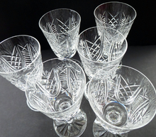 Load image into Gallery viewer, Large PAIR Waterford Crystal GOBLETS: CLARE Pattern. Largest Size Vintage Water / Wine Glasses
