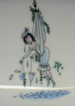 Load image into Gallery viewer, RAYMOND PEYNET. Vintage Rosenthal Lidded Dish. Quirky Design with a Man Pulling a Lady out of a Well
