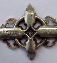 Load image into Gallery viewer, SCOTTISH SILVER: Delicated 1905 Edwardian Adie &amp; Lovekin Ltd Brooch Inset with Agates
