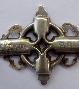 SCOTTISH SILVER: Delicated 1905 Edwardian Adie & Lovekin Ltd Brooch Inset with Agates