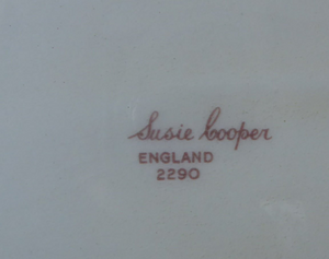 1950s Vintage Susie Cooper Pottery BRACKEN PATTERN Oval Ashet / Serving Plate. KESTREL shape. 14 inches