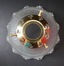 Load image into Gallery viewer, ANTIQUE Edwardian HOLOPHANE Style Ribbed Glass Lamp Shade 
